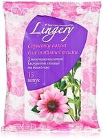 Фото Lingery влажные салфетки для интимной гигиены с экстрактами белого чая и эхинацеи 15 шт