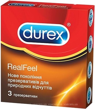 Фото Durex Real Feel презервативы латексные с силиконовой смазкой 3 шт