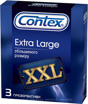 Фото Contex XXL Extra Large презервативы латексные с силиконовой смазкой 3 шт