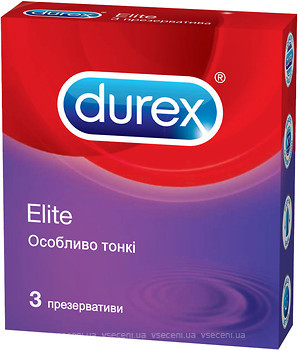 Фото Durex Elite презервативы латексные с силиконовой смазкой 3 шт