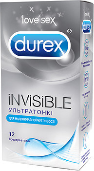 Фото Durex Invisible презервативы латексные с силиконовой смазкой 12 шт