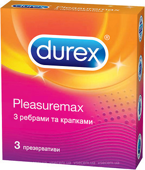 Фото Durex Pleasuremax презервативы латексные с силиконовой смазкой 3 шт