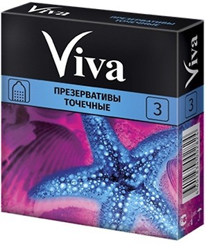 Фото Viva Точечные презервативы 3 шт