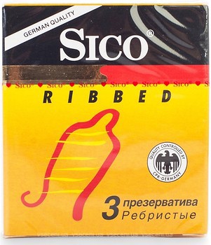 Фото Sico Ribbed презервативы 3 шт
