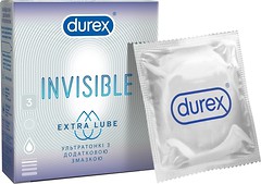 Фото Durex Invisible Extra Lube презервативы латексные 3 шт