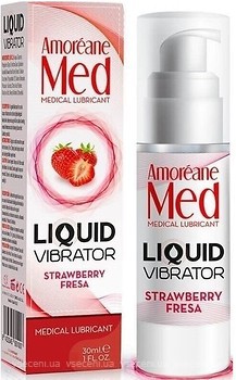 Фото Amoreane Med Liquid Vibrator Strawberry интимная гель-смазка 30 мл