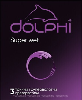 Фото Dolphi Super Wet презервативы 3 шт