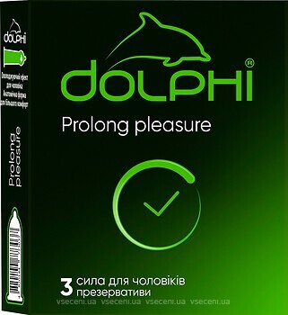 Фото Dolphi Prolong pleasure презервативы 3 шт