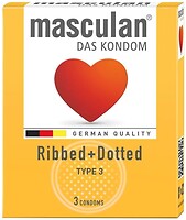 Фото Masculan Ribbed+Dotted презервативы 3 шт