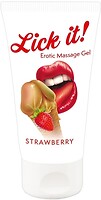 Фото Lick-it Strawberry массажная интимная гель-смазка 50 мл