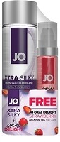 Фото System Jo GWP Xtra Silky Silicone & Oral Delight Strawberry интимная гель-смазка 120+30 мл