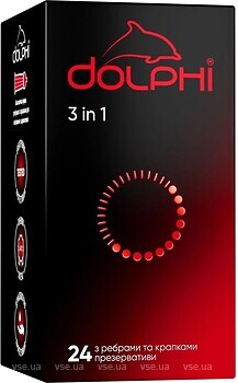 Фото Dolphi 3 in 1 презервативы 24 шт