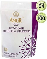 Фото Amor Ribbed&Studded презервативы 100 шт