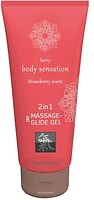Фото Shiatsu Hot Shiatsu Body Sensation 2 in 1 клубника интимная гель-смазка 200 мл