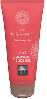 Фото Shiatsu Hot Shiatsu Body Sensation 2 in 1 клубника интимная гель-смазка 200 мл