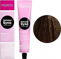 Фото Matrix Color SoColor Sync Pre-Bonded Alkaline Toner 6BC коричнево-медный темный блондин