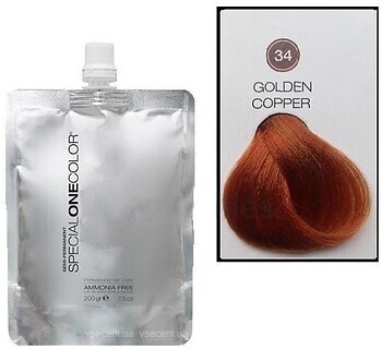 Фото Trendy Hair Special One Color Semi-Permanent Mask 34 Golden Copper золотая медь