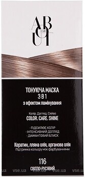 Фото About hair Color, Care, Shine 3 в 1 с эффектом ламинирования 116 светло-русый