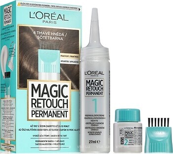 Фото L'Oreal Paris Magic Retouch Permanent 4 темно-коричневый