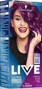 Фото Schwarzkopf Professional LIVE Ultra Brights or Pastel 94 Purple Punk фиолетовый панк