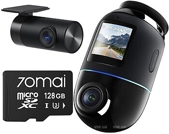 Фото 70mai Dash Cam X800 Omni Black 128GB + камера заднего вида