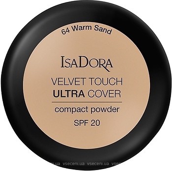 Фото Isadora Velvet Touch Ultra Cover Compact Powder SPF20 №64 Warm Sand