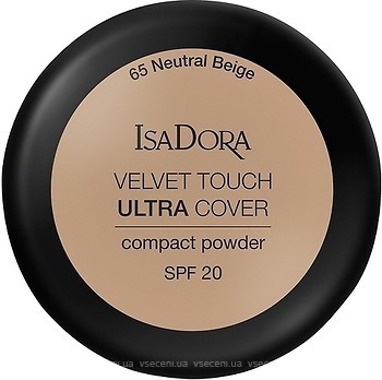 Фото Isadora Velvet Touch Ultra Cover Compact Powder SPF20 №65 Neutral Beige