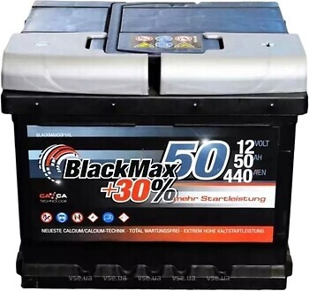 Фото BlackMax 50 Ah EN440 (0) R (B3004)