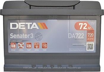 Фото DETA Senator 3 72 Ah Euro (DA722)