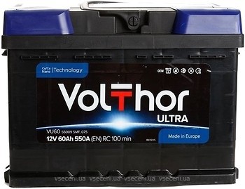 Фото VolThor Ultra 60 Ah Euro (56009, 301060, VU60)