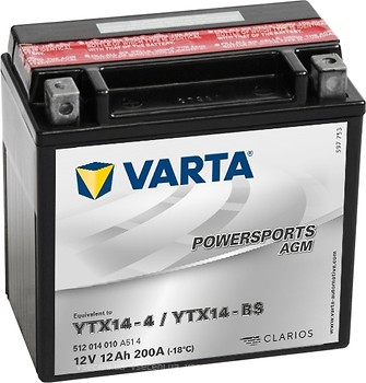 Фото Varta Powersports AGM 11 Ah (YTX14-4, YTX14-BS, 512 014 010)