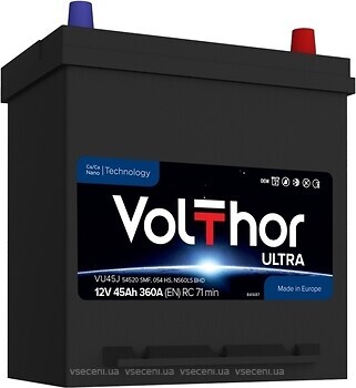 Фото VolThor Ultra Asia 45 Ah Euro (54520, 301645, VU45J)