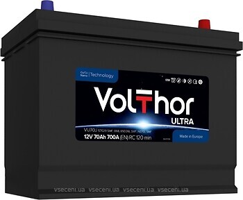 Фото VolThor Ultra Asia 70 Ah Euro (57029, 301270, VU70J)