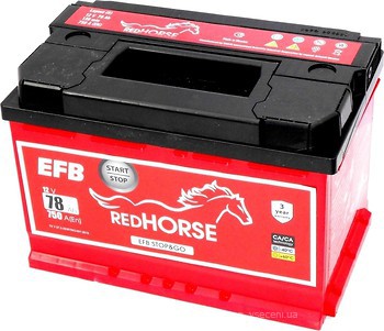 Фото Red Horse EFB 78 Ah Euro