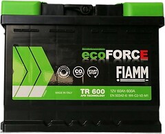 Фото Fiamm Ecoforce AFB 60 Ah Euro (7906488, TR600, 560 600 060)