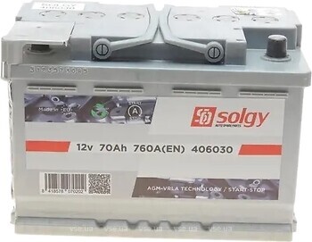 Фото Solgy AGM 70 Ah Euro (406030)