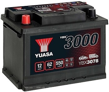 Фото Yuasa 62 Ah (YBX3078)