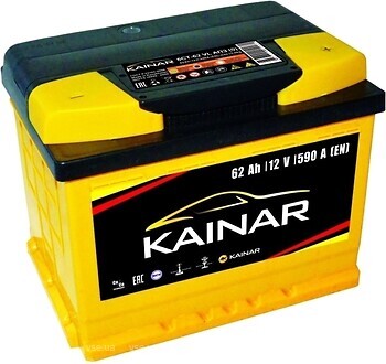 Фото Kainar Standart+ 62 Ah Euro EN590 (0) R (062 260)
