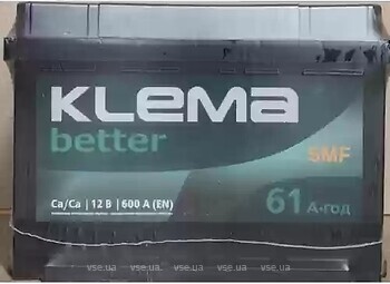 Фото Klema Better SMF 61 Ah Euro EN600 (0) R