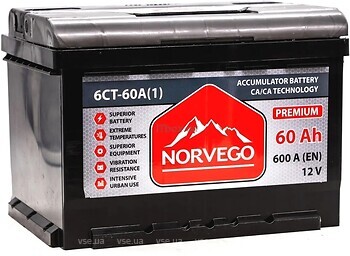 Фото Norvego Premium 60 Ah Euro EN600 (1) L