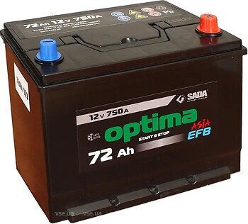 Фото Optima EFB Asia 72 Ah EN750 (0) R