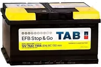 Фото TAB EFB Stop & Go 75 Ah EN730 (0) R (212075, 58014, SG75)