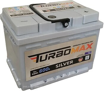 Фото Turbomax Silver 60 Ah Euro EN600 (0) R