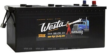 Фото Westa Pretty Powerful 225 Ah EN1500 (3) L (4820282060228, WPP225)