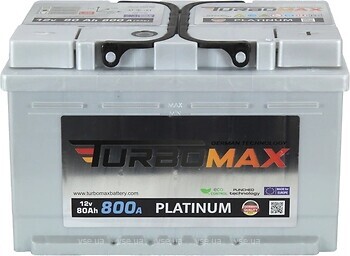 Фото Turbomax Platinum 80 Ah EN800 (0) R (TM60A600R)