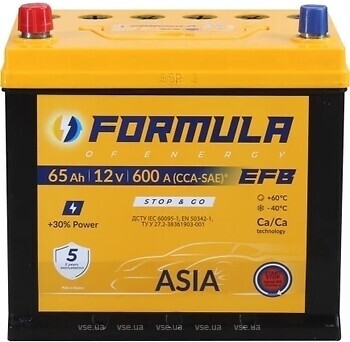 Фото Formula Professional Asia 65 Ah EN600 (1) L (0400796)