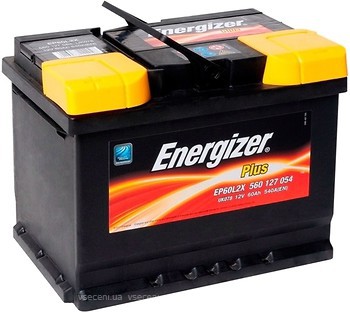 Фото Energizer Plus 60 Ah (EP60L2X, 560127054)
