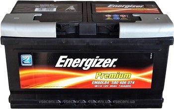 Аккумулятор Energizer Premium 80 Ah (EM80LB4, 580406074) ᐉ цены в Украине.  Купить без переплат