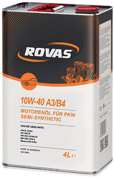 Фото Rovas A3/B4 10W-40 4 л