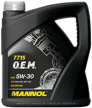 Фото Mannol 7715 O.E.M. for Volkswagen Audi Scoda Seat 5W-30 5 л (MN7715-5)